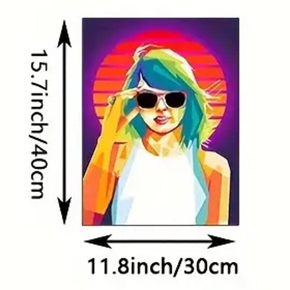 Taylor Swift Artistic Rendition Color Canvas Print 11.8" X 5.7" NEW! Style Your Walls
